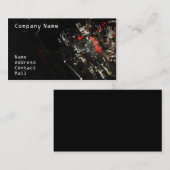 Stijlvol motorfragment in zwart visitekaartje (Voorkant / Achterkant)