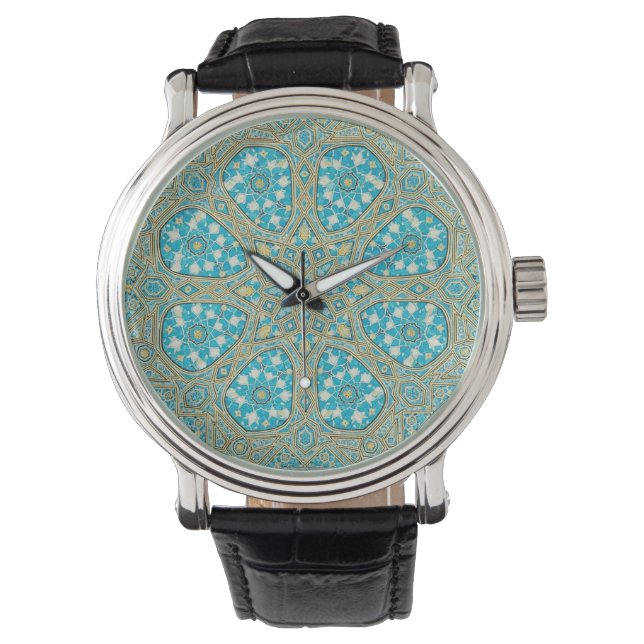 stijlvol mozaïek koepel horloge (Voorkant)