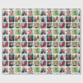 Stijlvol multi-fotocollagepatroon cadeaupapier (Vlak)