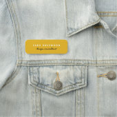 Stijlvol Mustard Yellow Modern Minimal Naamplaatje (In situ)