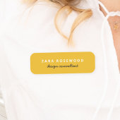 Stijlvol Mustard Yellow Modern Minimal Naamplaatje
