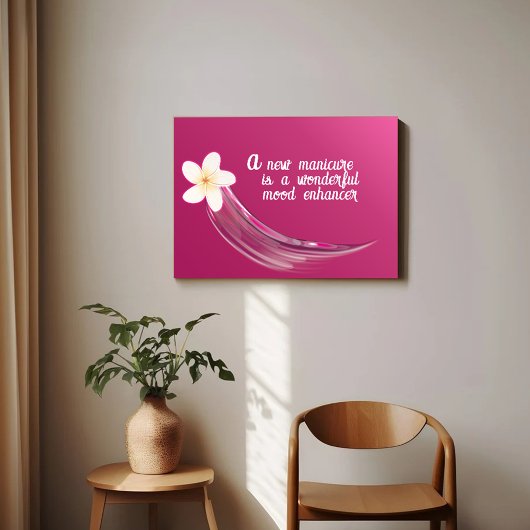 Stijlvol nagelbloemontwerp poster