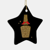 Stijlvol nagelzout op kerstadecornament keramisch ornament (Rechts)