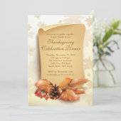 Stijlvol najaar laat Thanksgiving-uitnodiging Kaart (Staand voorkant)