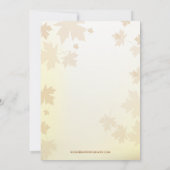 Stijlvol najaar laat Thanksgiving-uitnodiging Kaart (Achterkant)