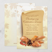 Stijlvol najaar laat Thanksgiving-uitnodiging Kaart (Voorkant / Achterkant)