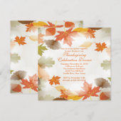 Stijlvol najaar laat Thanksgiving-uitnodigingen ac Kaart (Voorkant / Achterkant)