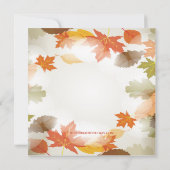 Stijlvol najaar laat Thanksgiving-uitnodigingen ac Kaart (Achterkant)