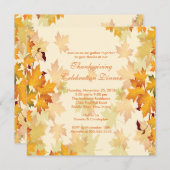 Stijlvol najaar van val laat de Uitnodiging van de (Voorkant / Achterkant)