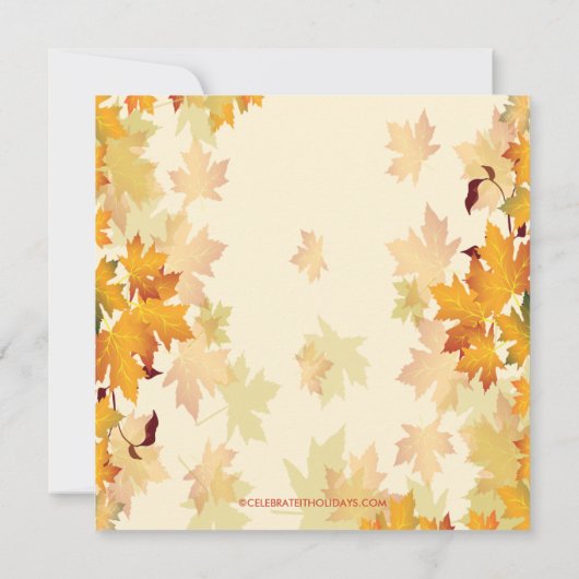 Stijlvol najaar van val laat de Uitnodiging van de (Achterkant)