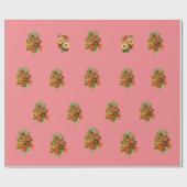 Stijlvol Nasturtium Wrapping Paper Cadeaupapier (Vlak)