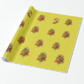 Stijlvol Nasturtium Wrapping Paper Cadeaupapier (Uitgerold)