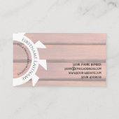 Stijlvol natuurlijk hout, witte zaag, timmerhout visitekaartje (Achterkant)