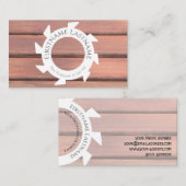 Stijlvol natuurlijk hout, witte zaag, timmerhout visitekaartje (Voorkant / Achterkant)