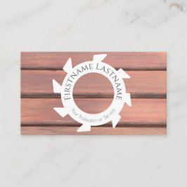 Stijlvol natuurlijk hout, witte zaag, timmerhout visitekaartje