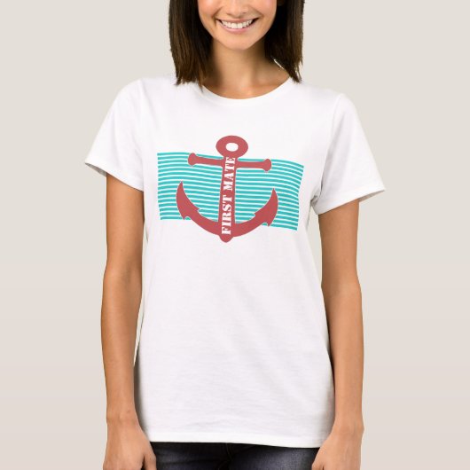 Stijlvol Nautical Anchor Custom T-shirt (Voorkant)