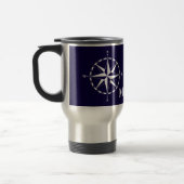 Stijlvol Nautical Compass and Ship Wheel Monogram Reisbeker (Links)