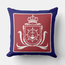 Stijlvol Nautical Red Navy Blauw en Wit anker