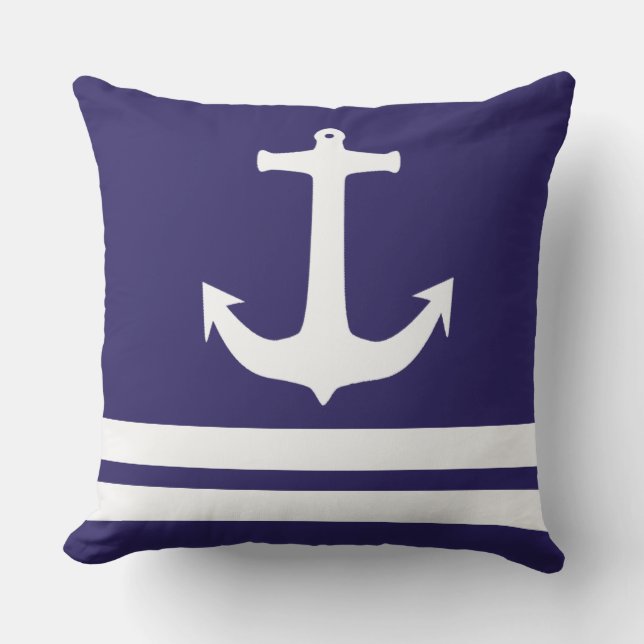 Stijlvol nautisch anker buitenkussen (Voorkant)