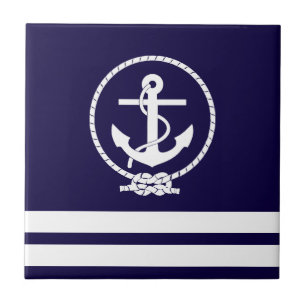 Stijlvol nautisch thema tegeltje