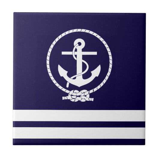 Stijlvol nautisch thema tegeltje (Voorkant)