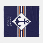 Stijlvol NAUTISCH | Verankerd in Christ  Fleece Deken (Voorkant (Horizontaal))