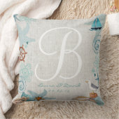 Stijlvol Nautisch zand en blauw zomerstrand bruilo Kussen (Deken)