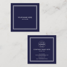 Stijlvol Navy Square Professional Visitekaartje