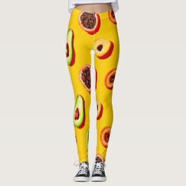 Stijlvol neon fruit patroon leggings