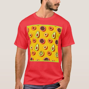 Stijlvol neon fruit patroon t-shirt