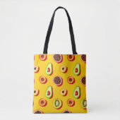 Stijlvol Neon Fruitpatroon Tote Bag (Voorkant)