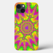 Stijlvol Neon Rainbow Fractal Case-Mate iPhone Case (Achterkant)