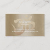 Stijlvol Neutral Gold Yoga & Meditation Visitekaartje (Achterkant)