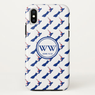 Stijlvol NIEUW-ZEELAND Monogram Overvloedig Leven Case-Mate iPhone Case