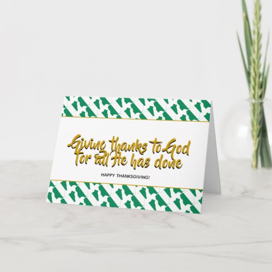 Stijlvol NIGERIA geeft Bedankt THANKSGIVING Feestdagen Kaart (Voorkant)