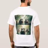 Stijlvol nijlpaard print T-shirt (Achterkant)