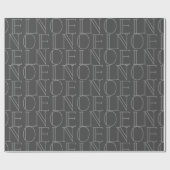 Stijlvol NOEL Patroon grijs Vakantiedappapier Cadeaupapier (Vlak)