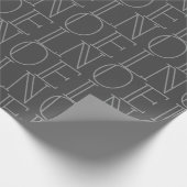 Stijlvol NOEL Patroon grijs Vakantiedappapier Cadeaupapier (Hoek)