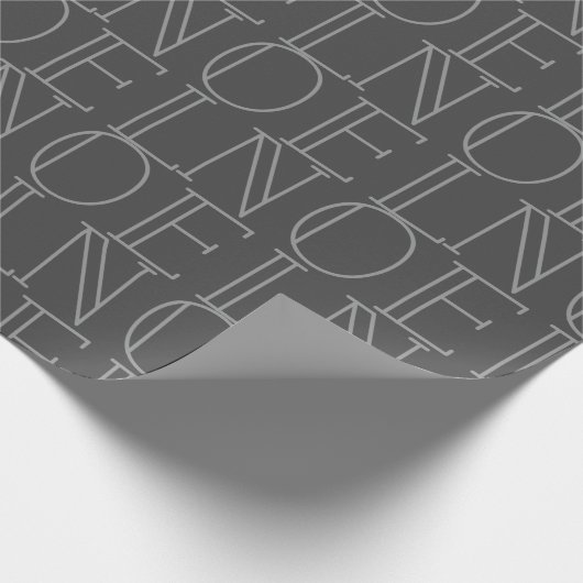 Stijlvol NOEL Patroon grijs Vakantiedappapier Cadeaupapier (Hoek)