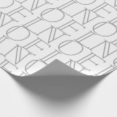 Stijlvol NOEL-patroon wit holiday-omslagpapier Cadeaupapier (Hoek)