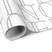 Stijlvol NOEL-patroon wit holiday-omslagpapier Cadeaupapier (Rol Hoek)