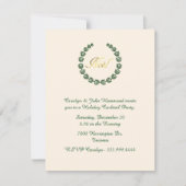 Stijlvol Noel Wreath Holiday Party Uitnodiging (Voorkant)