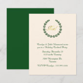 Stijlvol Noel Wreath Holiday Party Uitnodiging (Voorkant / Achterkant)