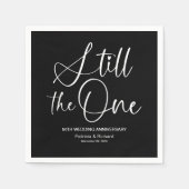 Stijlvol nog steeds de ene trouwgelofte vernieuwin servet (Voorkant)