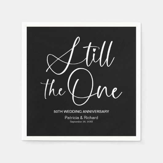 Stijlvol nog steeds de ene trouwgelofte vernieuwin servet (Voorkant)