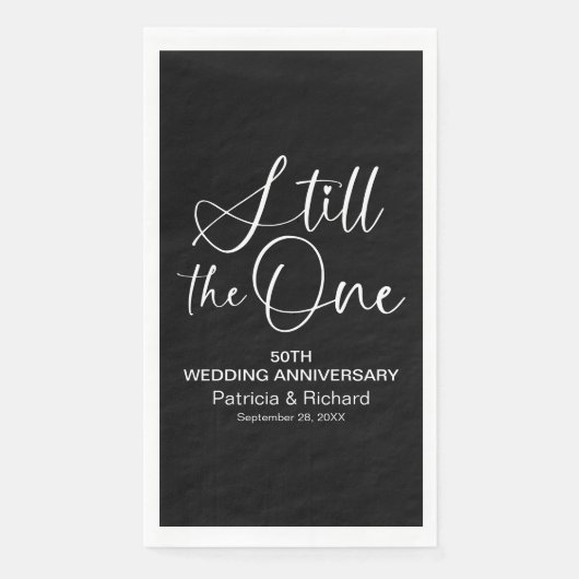 Stijlvol nog steeds de ene trouwgelofte vernieuwin servet (Voorkant)