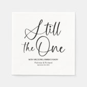 Stijlvol nog steeds de ene trouwgelofte vernieuwin servet (Voorkant)