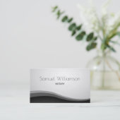 Stijlvol Noteerbaar Public Professional Grey Visitekaartje (Staand voorkant)