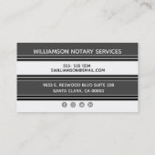 Stijlvol Noteerbaar Public Professional Grey Visitekaartje (Achterkant)