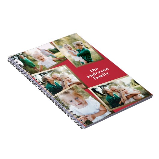 Stijlvol notitieboek met moderne gouden multi-foto (Rechterzijde)